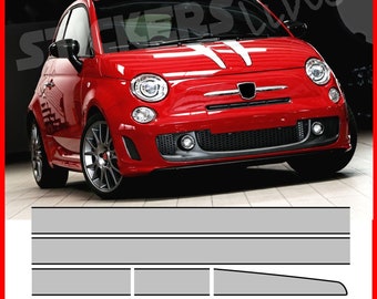 TRIBUTO FERRARI 695 adhesive strips kit Fiat 500 stickers stripes 695 abarth bands