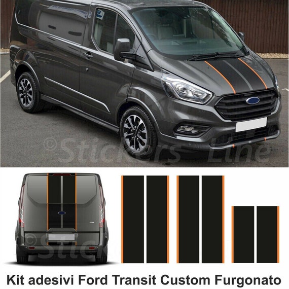 Ford TRANSIT Custom Tuneo tiras adhesivas FURGONETA BICOLOR negro