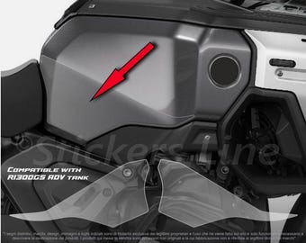 Compatible side tank protectors for BMW R1300 GS adv transparent PPF compatible