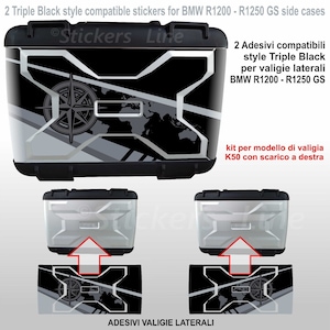 2 side suitcase stickers various BMW R1200 R1250GS Triple Black R 1250GS K50 gs from 2013