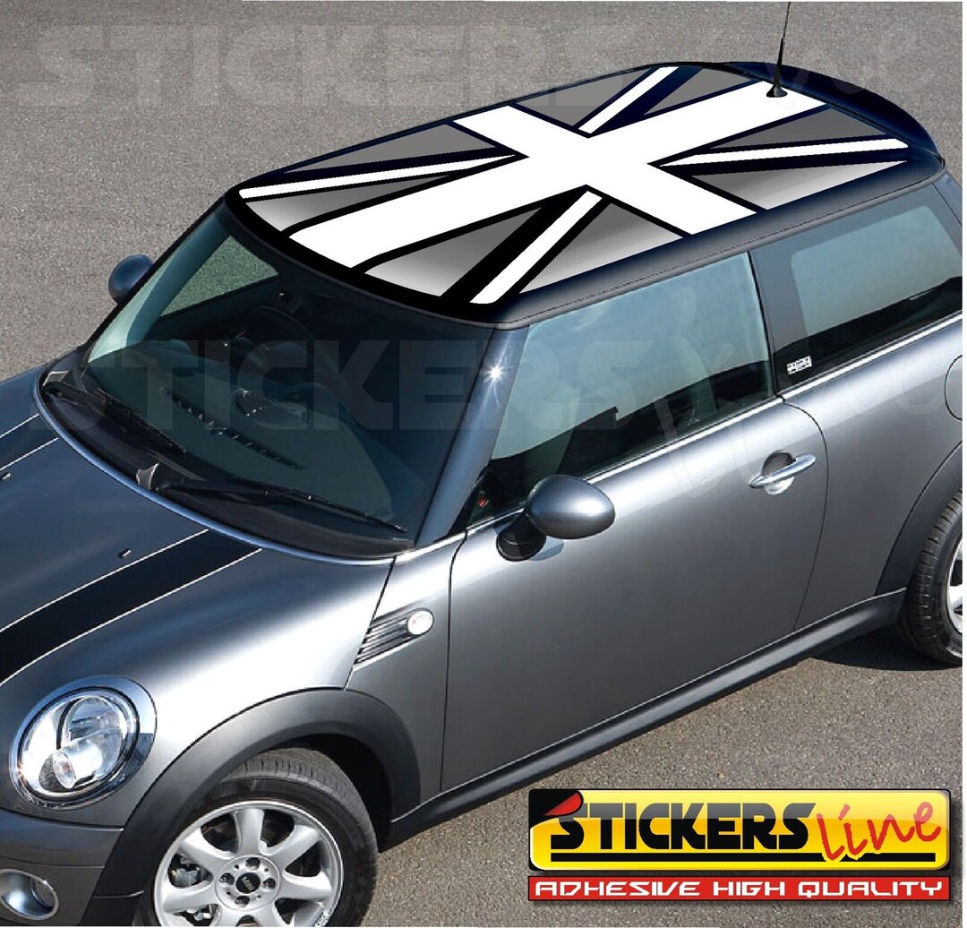 Sticker MINI COOPER English Flag Union Jack Sticker for MONOCHROME ROOF