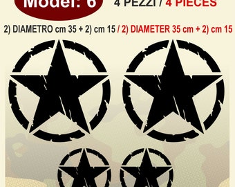 35x35 Cm US Army Military Star Vinyl Decal Sticker – For Jeep, Renegade, Suzuki, Off-Road 4×4
