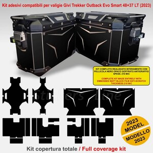 GIVI Outback 48 + 37 LT BLACK anti-scratch total black 2023 suitcase stickers kit