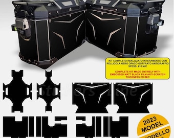 GIVI Outback 48 + 37 LT BLACK anti-scratch total black 2023 suitcase stickers kit