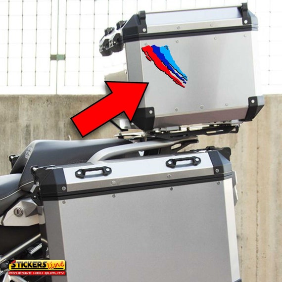 2 scratch effect stickers 12 cm tricolour BMW motorsport M Performance M sport