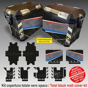 COMPLETE sticker kit compatible with BMW R1250GS ADV bags stickers from 2013