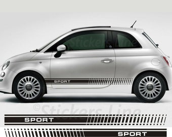 Fiat 500 Bandes Bas de caisses autocollant sticker décoration