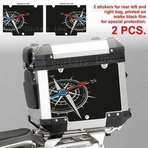 Stickers BMW compass top case R1200 R1250 GS Top Case Adventure bags stickers BLK