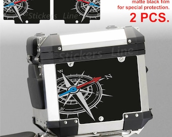 Stickers BMW compass top case R1200 R1250 GS Top Case Adventure bags stickers BLK