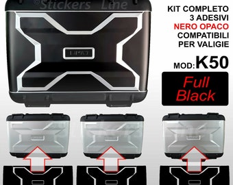 3 stickers case vario BMW R1200GS R1250GS Matt Black K50 from 2013 FULL BLK