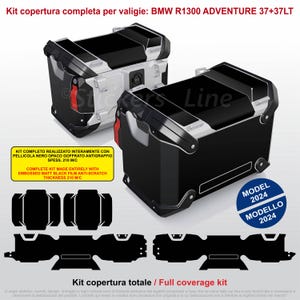 BMW R1300GS Adventure BLACK SCRATCH-PROOF suitcase stickers kit bags stickers gs 2024
