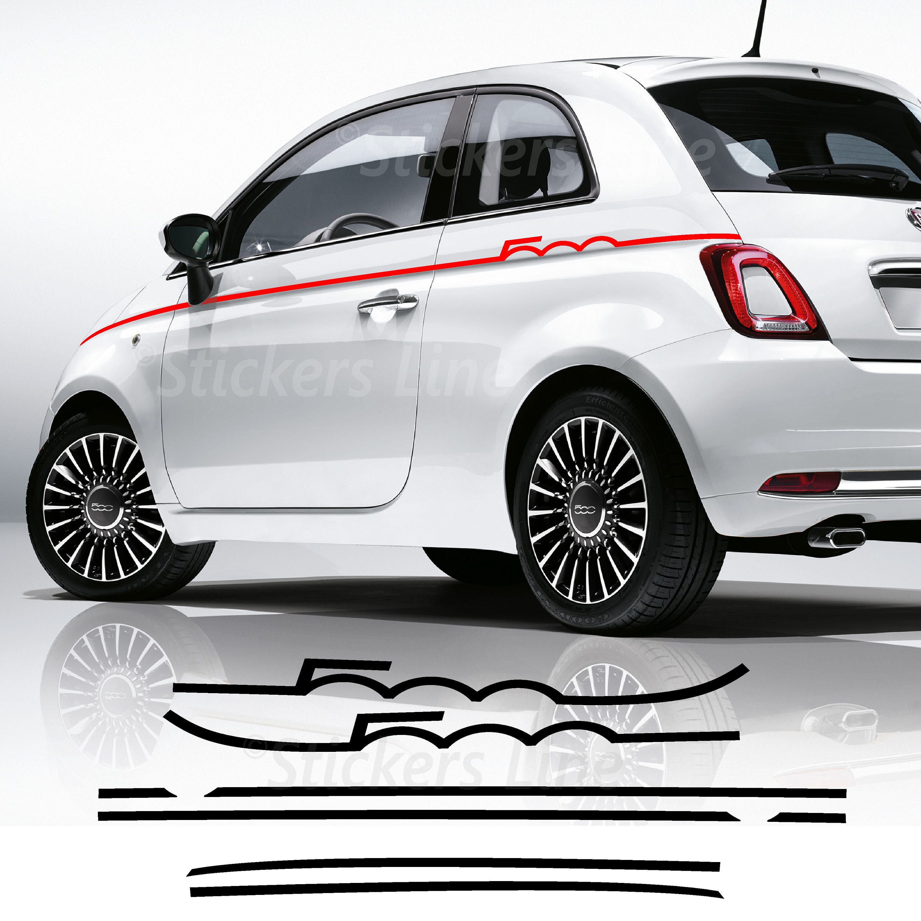 Adhésifs Stickers pour Intérieur Voiture Tableau de Bord Fiat 500 L Tuning  Sport