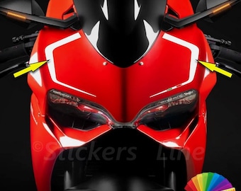 2 Windshield Stickers for Ducati Panigale V4 V4S V4R V2 899 1199 2020-24 Motorcycles