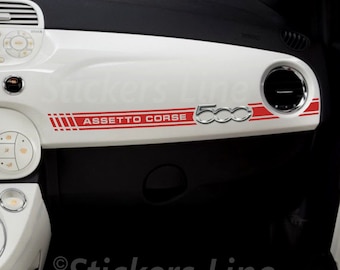 Sticker FIAT 500 Abarth ASSETTO CORSE dashboard dashboard stickers fiat 500