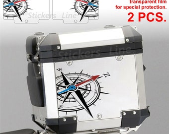 TOP CASE BMW trunk stickers compass r1200 r1250 gs Adventure bags stickers