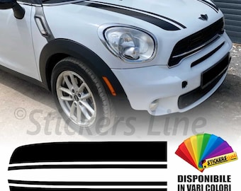 Front hood stickers Mini Cooper COUNTRYMAN S D ONE stripes M1 adhesive bands