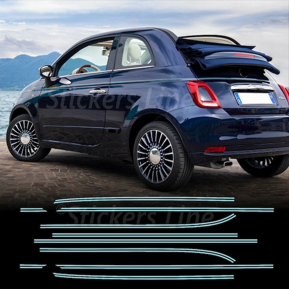 Fiat 500 RIVA stickers adhesive strips fiat500 riviera border strips