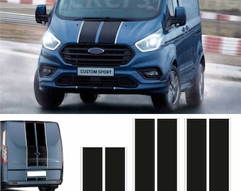 Ford TRANSIT Custom Tuneo TWO-TONE VAN adhesive strips black white stripes