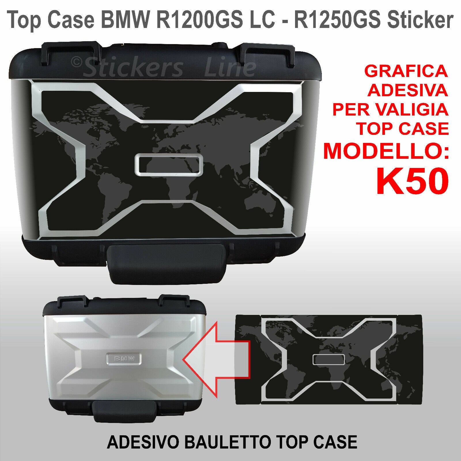 Bmw R1250gs Stickers for Top Box