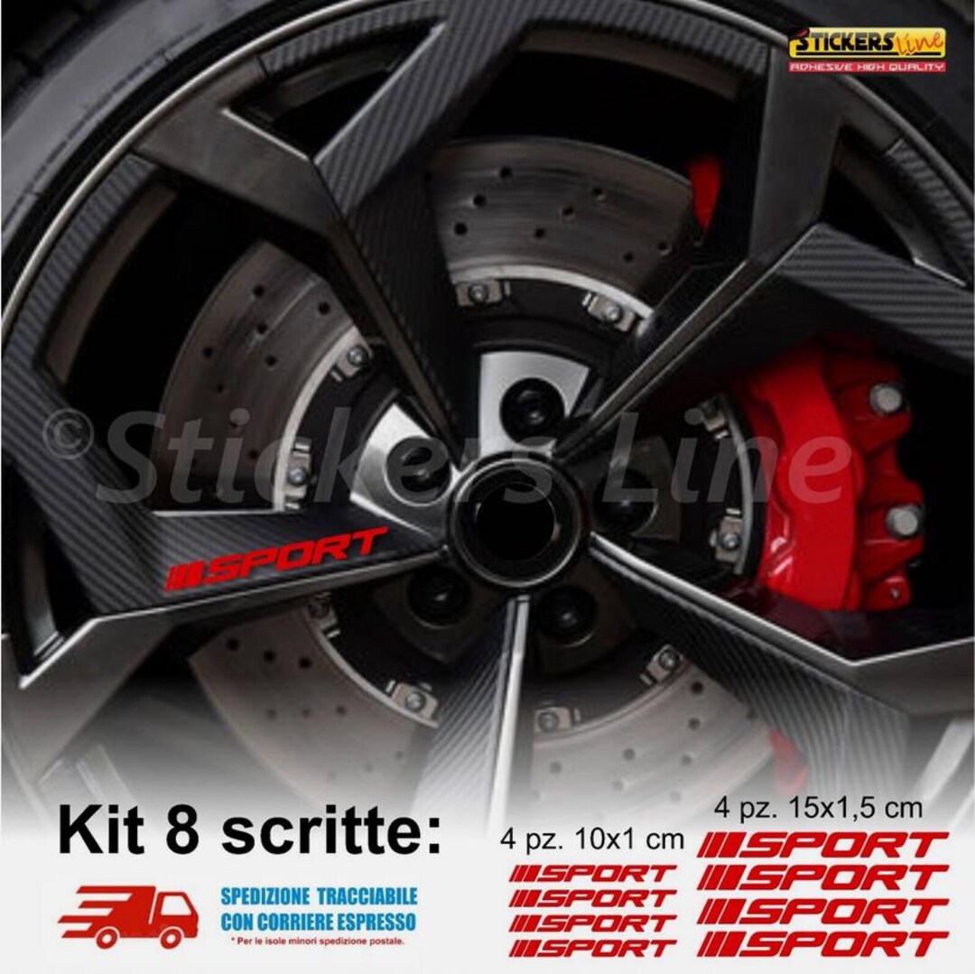 Ppf Sticker Sport Rims 8 SPORT Stickers Written for Moto Racing, Motorsport, Cars, Rims, Go ...