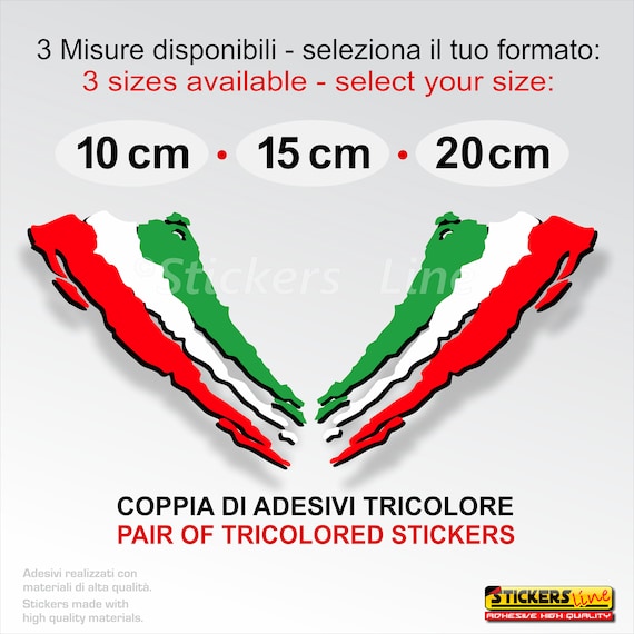 Sticker adesivo 3D Bandiera Italia 88 x 40 mm