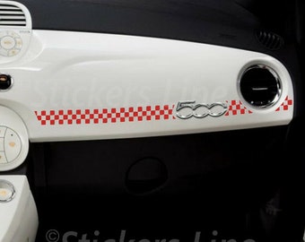 Sticker FIAT 500 CHESSBOARD dashboard sticker dashboard chess stickers fiat 500