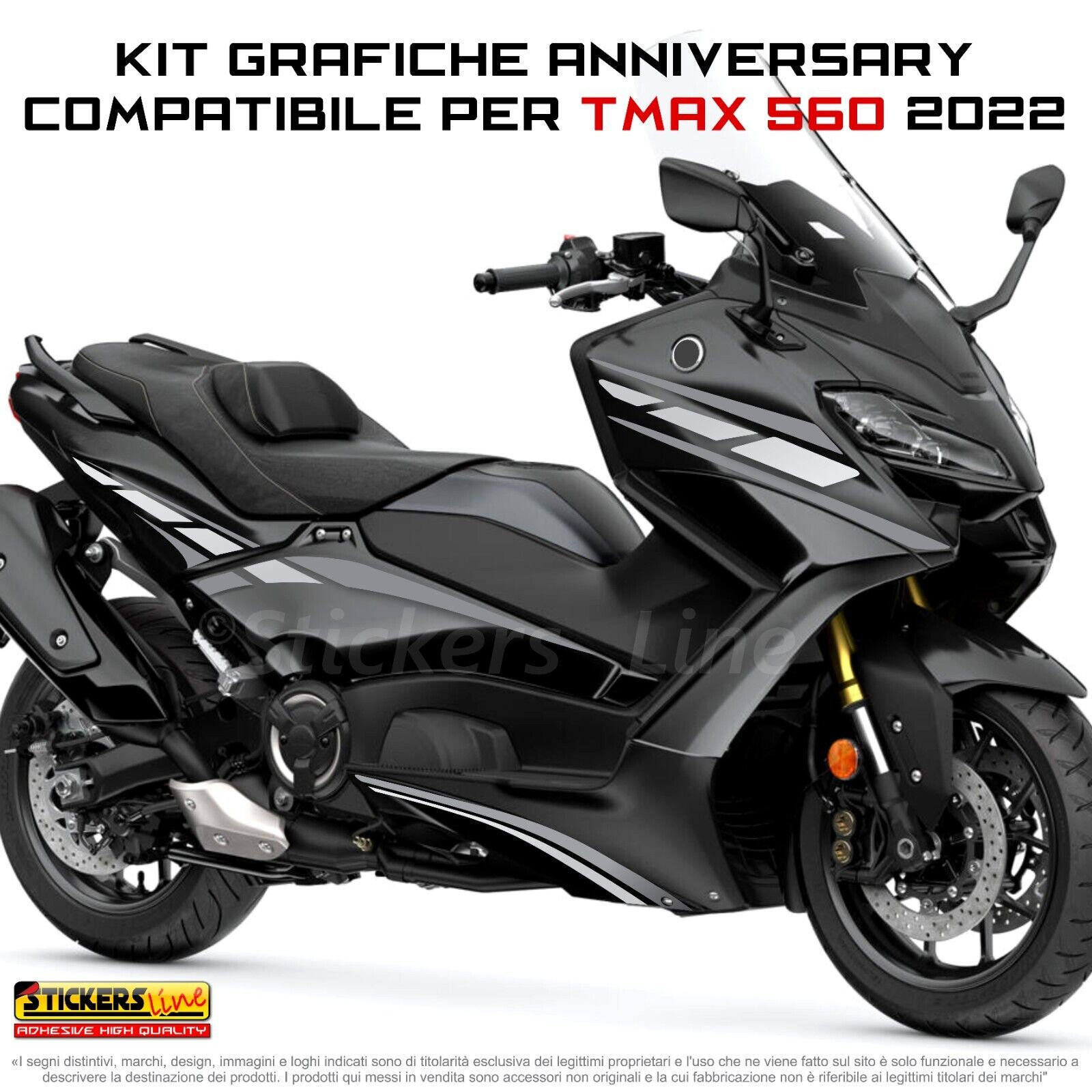 Fairing Stickers Compatible for Yamaha Tmax 560 2022 Anniversary