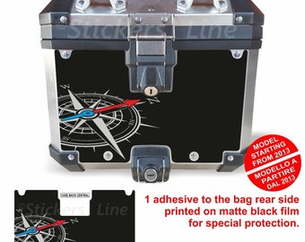 Rear sticker top case BMW R1200 R1250 GS adv pink wind compass BLK