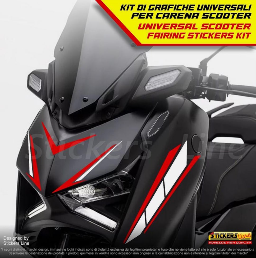 Scooter Fairing Sticker Kit Generic Graphics for Windshield Side Panels ...