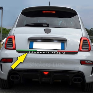 Fiat 500 595 695 Abarth SCUDERIA ITALIA Tricolore Racing Italia CARBON Sticker #