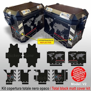 Compatible sticker kit for suitcase bags BMW R1200GS R1250GS COMPASS PLANISPHERE V2