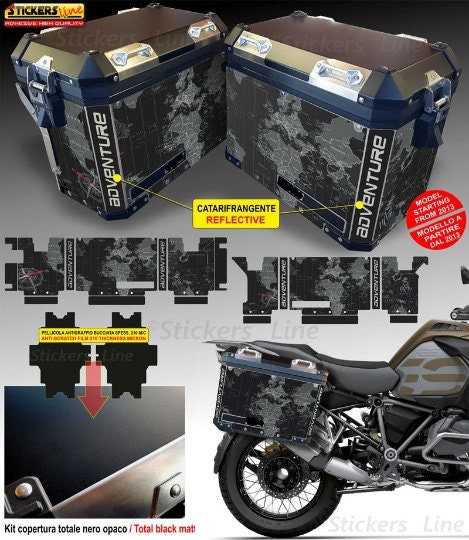 Motorcycle Handlebar Clamp tank Tail box sticker For BMW