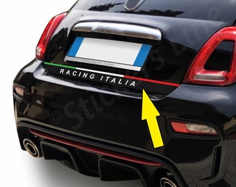 Compatible Fiat 500 595 695 Abarth Racing Italia Scuderia Tricolore Italia CARBON sticker
