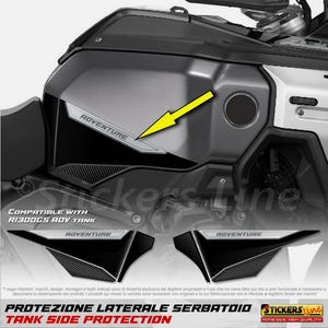 Tank side protections for BMW R1300 GS Adventure black - grey - carbon