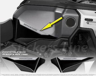 Tank side protections for BMW R1300 GS Adventure black - grey - carbon