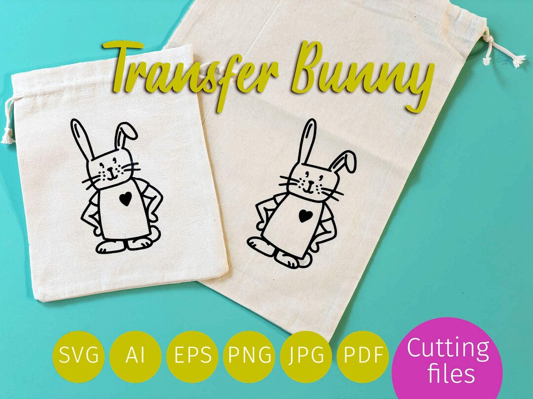 SVG File With Cute Easter Bunny for Cutting Machines Like Cricut or ...