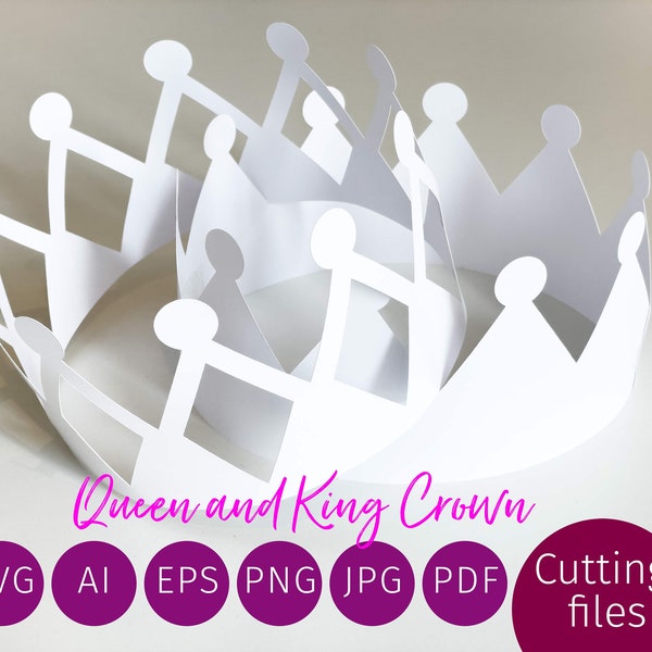 2 SVG files with 3D crowns - to cut on Cricut – without using glue