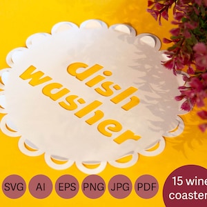 SVG wine coasters, glass coasters