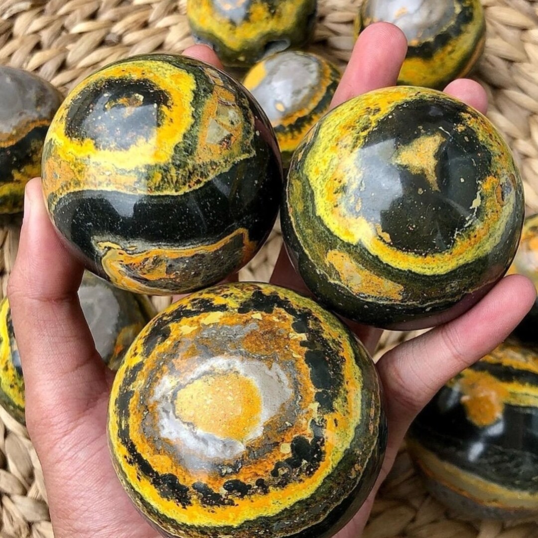 Bumblebee Jasper Spheres High Quality Bumblebee Jasper Ball Etsy