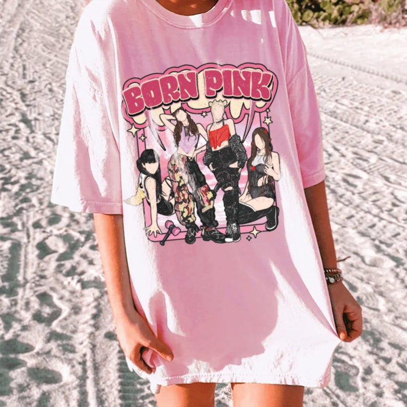Born Pink Shirt Retro BLACKPINK Shirt Blackpink Born Pink - Etsy