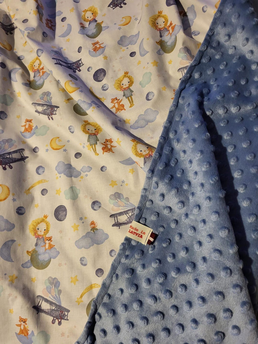 Summer Blanket / Wrapping Shawl For New Born Baby IN Little Prince Print main image 0