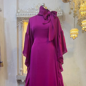 slim fit dress slacks Magenta Button Front Tiered Short Sleeve Maxi Dress – SSYS main image 0