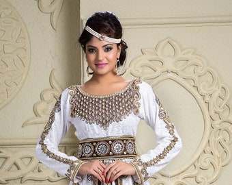 White Moroccan Kaftan for Women dresses Party Wear Wedding Stylist Women Dress