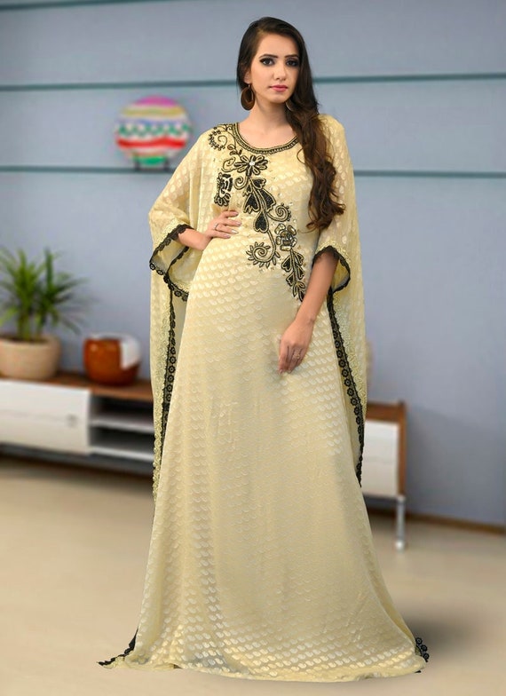Abaya Dubai Kaftan Muslim Women Maxi Dress Satin Long Party Gown Caftan  Robe New | eBay