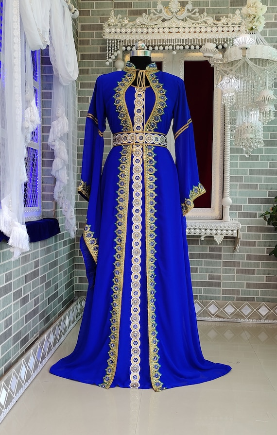 Royal blue designer clearance dress