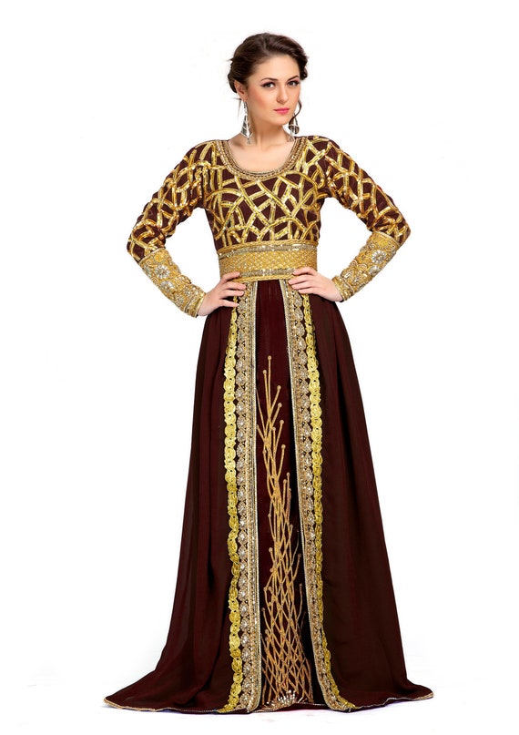 Buy Firozi Color Islamic Embroidery Takchita Arabic Stylish Online in India  - Etsy | Designer maxi dress, Unique womens dresses, Maxi dress