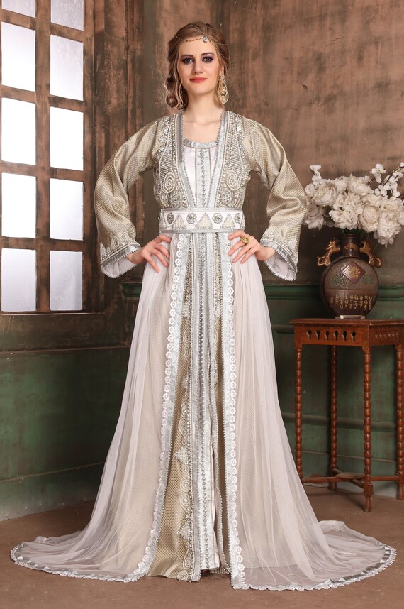 Exclusive Dubai Party Wear Kaftan Moroccan Wedding Gown Takchita Dress For  Women