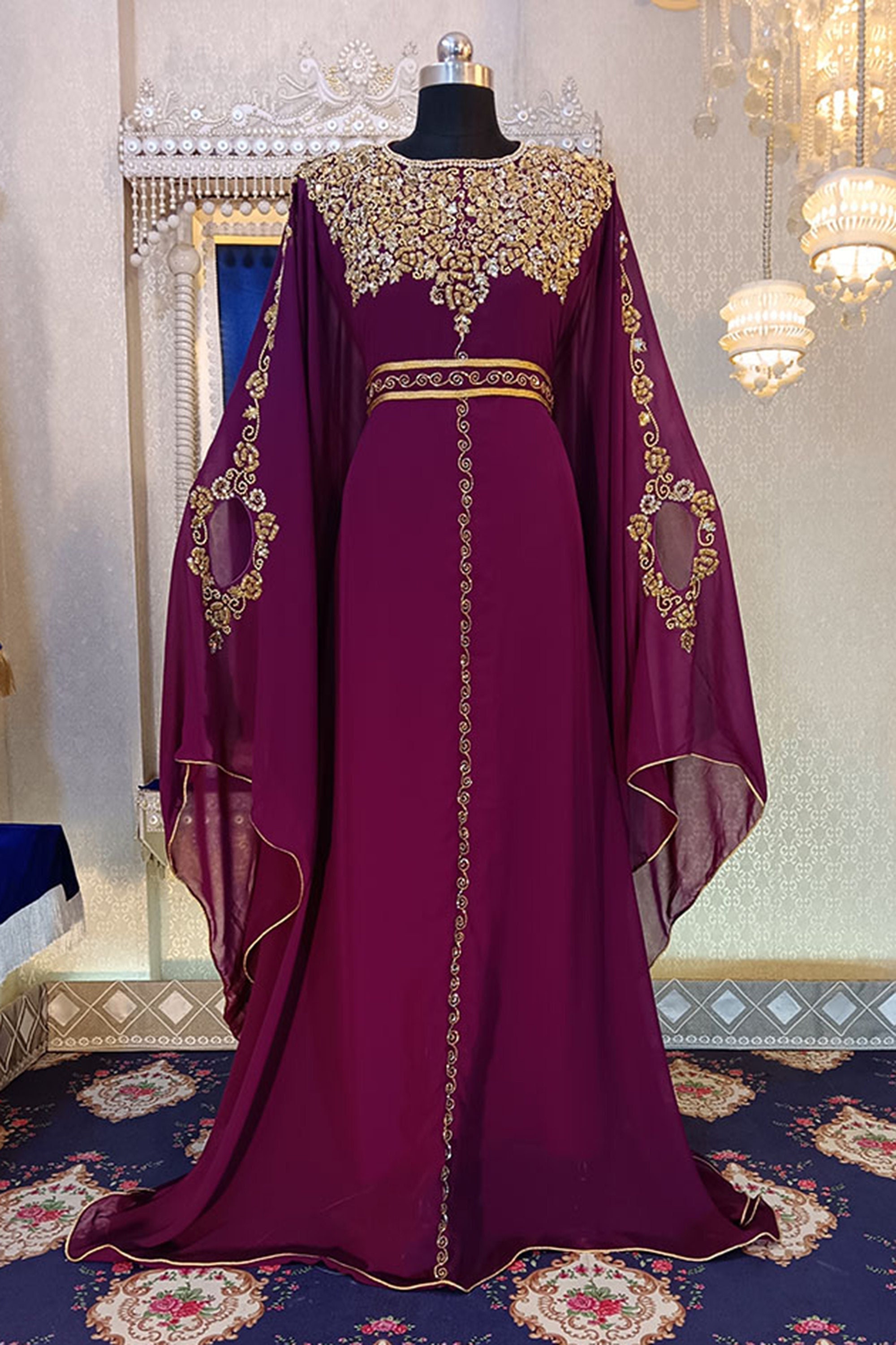 evening dresses kuwait LaDivine 7469 Long Evening A Line Formal Prom Dress main image 1
