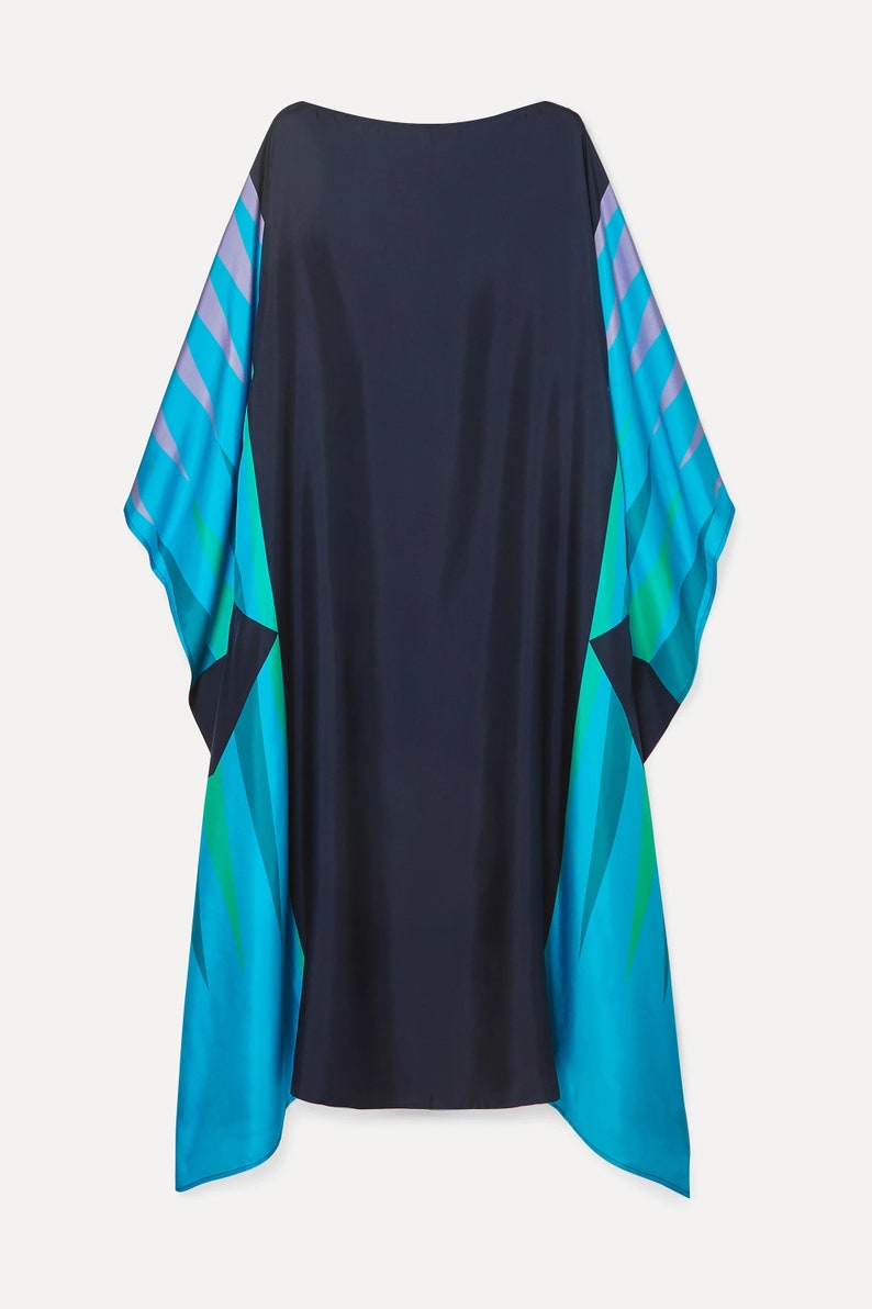 Beige Latest Soft Silk Crepe Kaftan