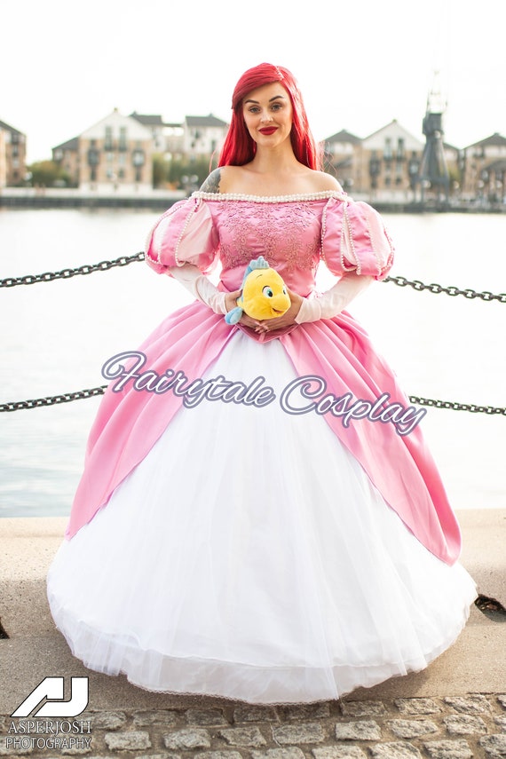 Ariel Little Mermaid Pearl Dress Adults Cosplay, Costume, Princess -   Israel